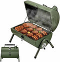 MAISON HUIS Small Charcoal Grill, Portable Tabletop BBQ Smoker for Outdoor Camping,Mini Grill for Tailgating, Hiking & Picnic, (Green) by MAISONHUIS