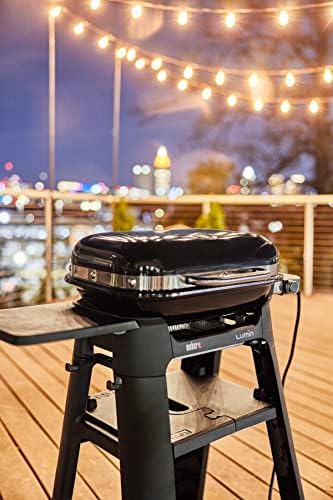 Weber Lumin Compact Electric Grill, Light Blue, with Lumin Compact Grill Stand - Image 5