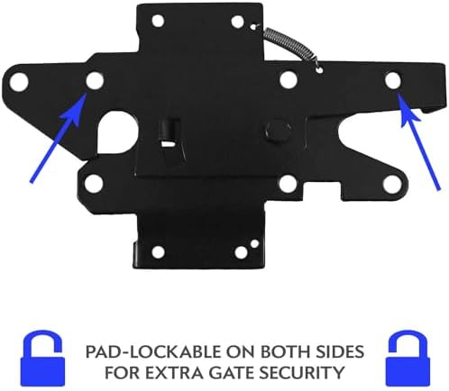 Vinyl Gate Extended Latch Black (for Vinyl, Wood, PVC etc Fencing) Fence Gate Latch w/Mounting Hardware - CASE Qty 12 - Image 5