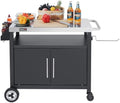 PC3403S Outdoor Grill Cart with Wheels Black by GrillsHouse