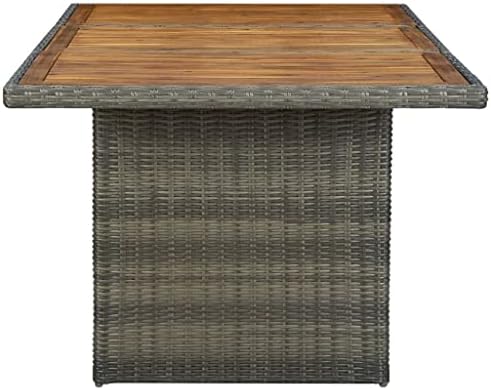 Garden Table, Outdoor Patio Dining Tables, Table for Kitchen, Backyard Deck, Farmhouse Exteriores, Furniture, Solid Acacia Wood, 79 in Long - Image 4