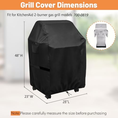 BBQ Grill Cover for Kitchenaid 2-Burner Gas Grill Models 700-0819 - Image 2