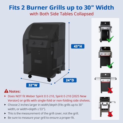 SunPatio 2 Burner Grill Cover, Heavy Duty Waterproof 32 Inch Grill Cover - Image 2