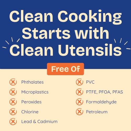 NonToxic Platinum Silicone Utensils, 100% Plastic-Free, 8-Pcs, Gray - Image 4