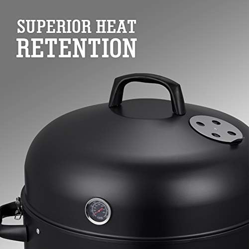 20.5 Inch Vertical Charcoal Smoker and Grill Combo - Image 4