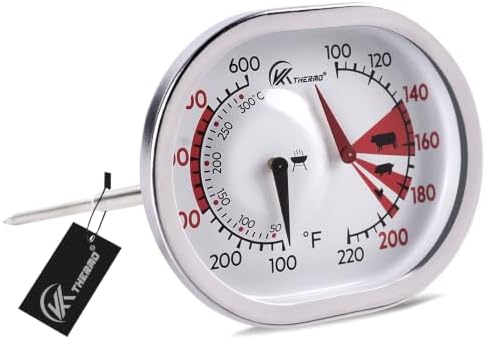 Analog Meat Thermometer 2-in-1 Dual Oven Temp Probe BBQ Dial by Unknown