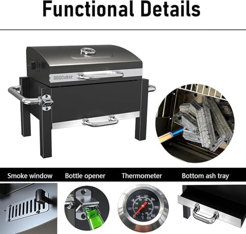 Portable Charcoal Grill, Outdoor Tabletop Charcoal Grill for Camping - Image 4