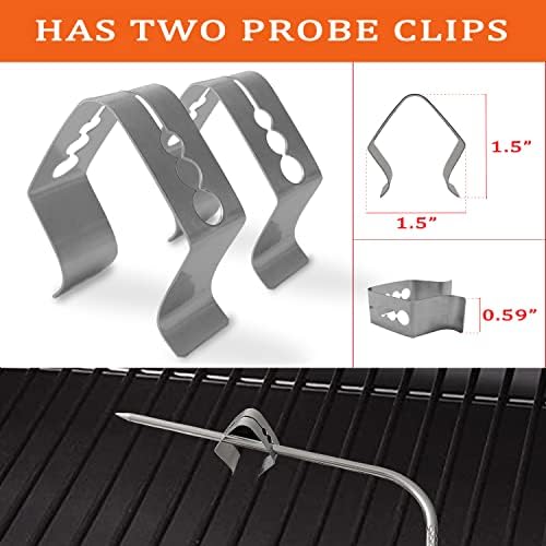 2 Pack High Temperature Meat Probe, Compatible with Camp Chef Wood Pellet Grills, Comes with 2pc BBQ Clip, Replace Stainless Steel Accessories - Image 5