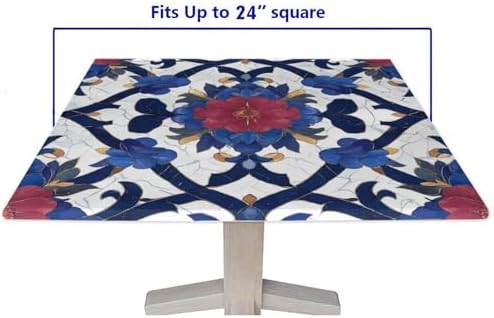Square Patio Table Cloth, Moroccan Trellis Pattern Printed on Polyester Patio Cover Fits, Ideal for Weddings Birthdays Events, Fit for 24" x 24" Square Tables - Image 5