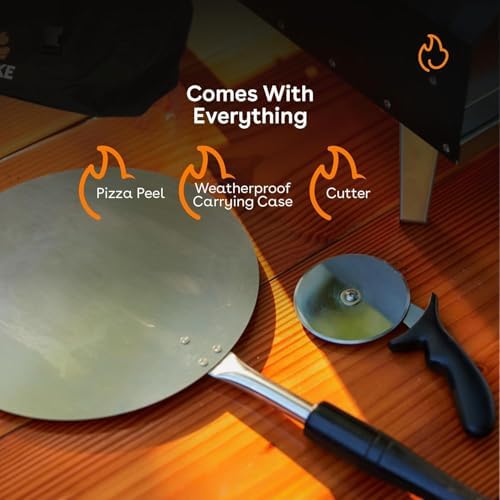 Stoke Wood Fired Outdoor Pizza Oven - Portable Stainless Steel Pizza Grill, Wood Pellet Outdoor Cooking Pizza Maker, Backyard Pizza Ovens For Authentic Stone Baked Pizzas - Black 13"inches - Image 4