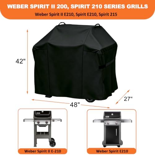 48" Grill Cover for Weber Spirit II 200/210 Series, Replace 7138 - Image 2