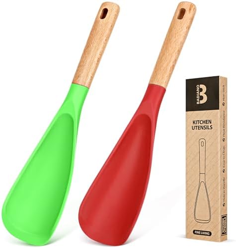 Badiano Silicone Cooking Spoon for Nonstick Cookwares, Multi-function,11.4" by BADIANO