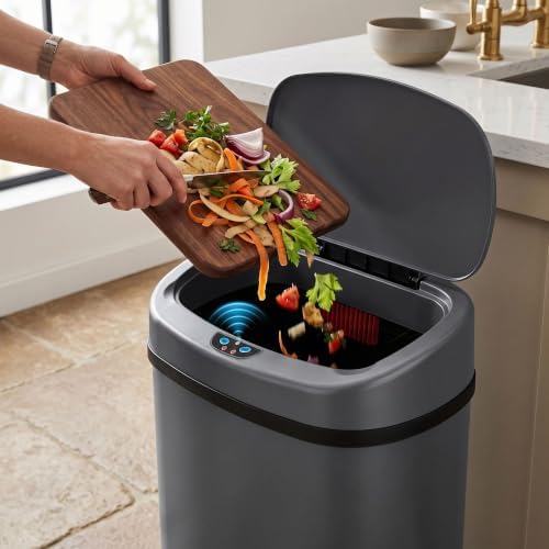 SensorCan 13 Gal Automatic Sensor Trash Can with Lid | Filter | AC Adapter - Image 5