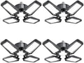 Garage Lights 4 Pack 120W, 12000LM LED Garage Lights with 4+1 Deformable Panels 6500K Screw in LED Shop Lighting for Workshop, Basement Support E26/E27 by TOPAUBUB