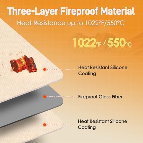 Heat Resistant Mats for Air Fryer on Countertop, 18 x 15in, Khaki - Image 2
