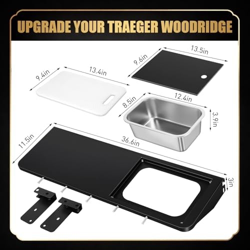 QuliMetal Folding Front Shelf for Traeger Pro 34 - Image 2