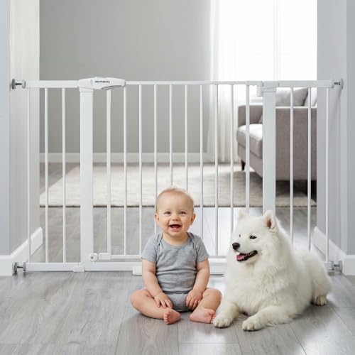Mumeasy 36-55 in Baby Gate for Doorways, Extra Wide Dog Gate Indoor, White by Mumeasy-FocusonBabyPetSafetyGate
