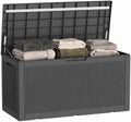 120 Gallon Waterproof Outdoor Storage Box,Resin Deck Box,Lockable Outside Storage Box Container for Patio,Garden (120 Gallon,Black) by MAIUSCOLI