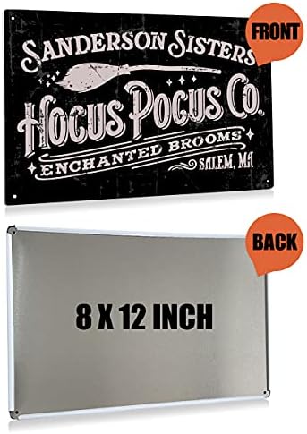 BEASTZHENG Halloween Decorations Retro Salem Wall Sign Hocus Pocus Decor - Image 3
