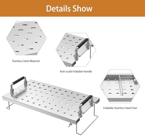15"-28" Adjustable Griddle Warming Rack for Most Tabletop Flat-top Griddles - Image 3