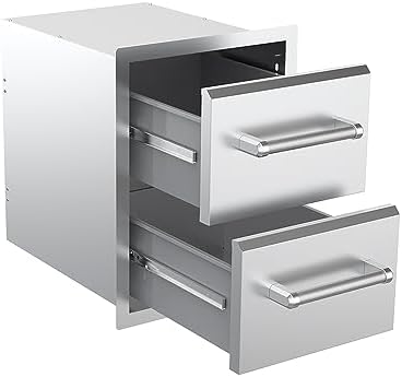 SPIRE Vertical Built-in Double Drawers, Stainless Steel, Universal Mount - Image 6