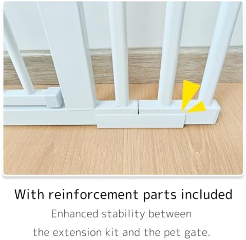 Lumizone Extra Tall Cat Gate Extension Kit 61.02" High 29.52" Wide White - Image 4