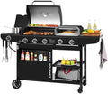 ZH3004H Premium Gas Grill and Pizza Oven Combo Black by GrillsHouse