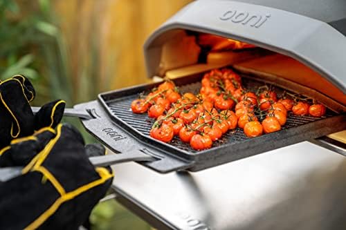 ooni Cast Iron Dual-Sided Grizzler Plate - 13.6" x 12.5" Reversible Griddle with Removable Handle and Stainless Steel Trivet, Pre-Seasoned Non-Stick Oven Safe Cookware, Pizza Oven and BBQ Accessories - Image 4