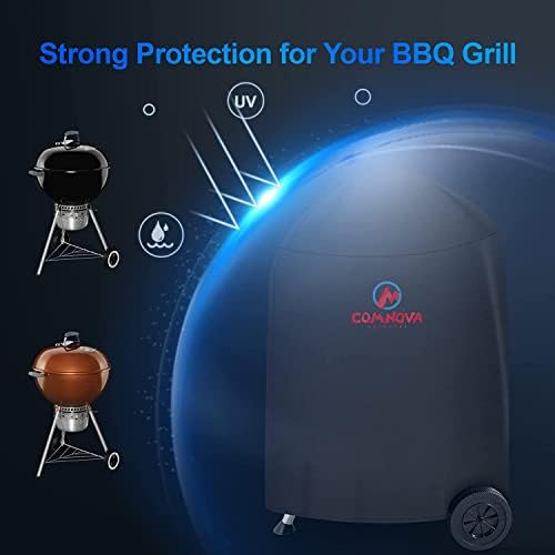Comnova Charcoal Kettle Grill Cover - 7153 BBQ Cover for Weber 26 Inch Original Kettle, Heavy Duty & Waterproof Cover for 26 Inch Weber, Cuisinart and Char-Griller Grills - Image 5