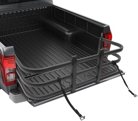 Truck Bed Extender, Adjustable Retractable Pickup Truck Bed Extender with 180° Flip Design, Universal Tailgate Extension for Small & Medium-Sized Pickup Trucks (Model 3：60-69.64in) by Unknown