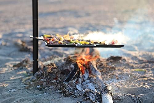 GameMaker Open Fire Cooking Griddle | Adjustable Height Campfire Skillet - Image 5