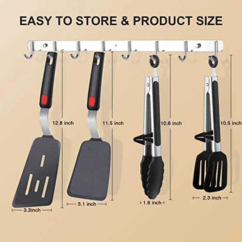 4PCS Flexible Silicone Spatula Turner Set and Kitchen Food Tongs with Silicone Tips, 600F Heat Resistant, Ideal for Flipping Eggs, Fish, Burgers, Pancake and Strong Grip on Salads, Pasta, Steaks, BBQ - Image 7