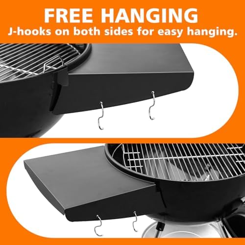 GRISUN Side Table Shelf & Lid Holder Combo for Weber Kettle 22 Charcoal - Image 3