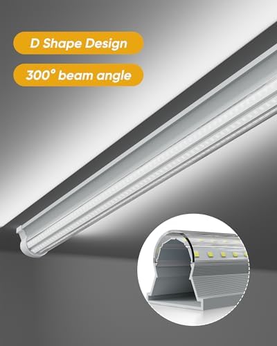 8FT 6 Pack LED Shop Lights, 120W 18000LM 6000K Garage Lighting - Image 3