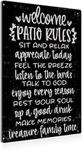 BEASTZHENG Vintage Welcome Porch Rules Sign Metal Tin Sign Wall Decor - Retro Sign for Home Porch Decor Gifts - 8x12 Inch by BEASTZHENG