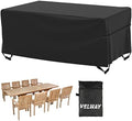 Velway Patio Furniture Cover Outdoor, Waterproof Rectangular Patio Table Chair Sofa Set Cover, 95”Lx64”Wx40”H, All Weather Oxford Tear-Resistant Material with Zipper Carrying Bag Windproof Buckles by Velway