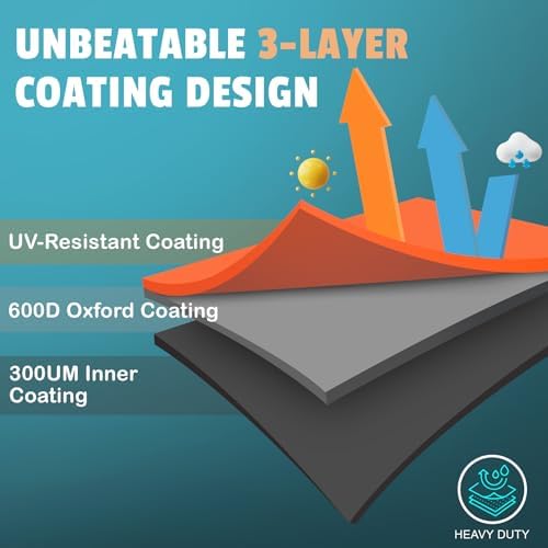 Grill Cover 40 Inch - Small Gas BBQ Cover for Outdoor Grill - 600D Outside Barbecue Covers Waterproof Heavy Duty for Weber, Dyna-glo, Char-Broil, Nexgrill, Brinkmann, Monument and More - Image 3