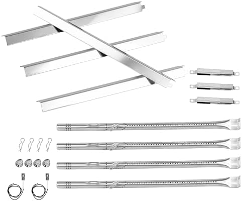 463365021 463366022 Grill Replacement Parts for Charbroil Performance 4 Burner 463365021 463354021 463352521 463351021, 5 Burner 463448021, G325-0002-W1 Heat Plate, G327-2100-W1 Burner, Crossover Tube by COGRICHBF