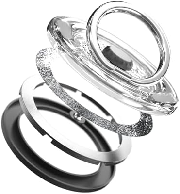 Magnetic Phone Ring Holder for MagSafe, Glitter, All Black - Image 5