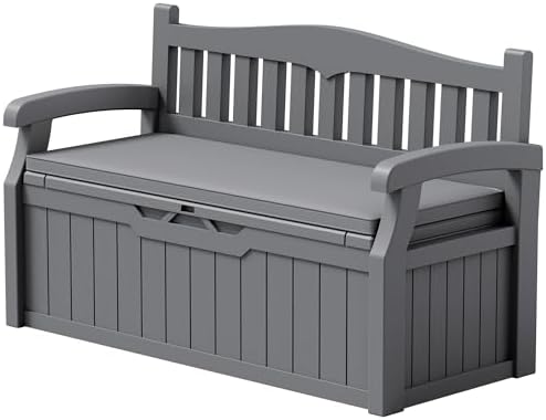 Devoko 80 Gallon Storage Bench with Cushion, Deck Box Waterproof&Lockable by DEVOKO