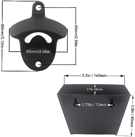 Stainless Beer Bottle Opener Wall Mounted and Cap Catcher Holder - Image 5
