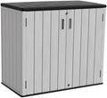 HOMSPARK 37 Cu.Ft Outdoor Storage Shed Weather Resistant, Multi Functional | Double-Wall Resin Storage Sheds & Outdoor Storage Box Waterproof for Backyard Garden Patio Lawn (Light-Grey) by HOMSPARK