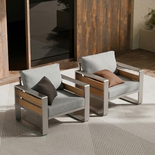 ZANDOR Aluminum Outdoor Patio Furniture-2 Pcs Armchair,Sliver by ZANDOR%7CGoodtimesstartoutside