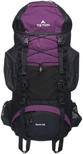 Teton 55L Scout Internal Frame Backpack for Hiking, Camping, Backpacking, Travel, Rain Cover Included, Huckleberry by Teton