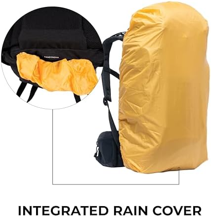 Teton 55L Scout Internal Frame Backpack for Hiking, Camping, Backpacking, Travel, Rain Cover Included, Huckleberry - Image 4