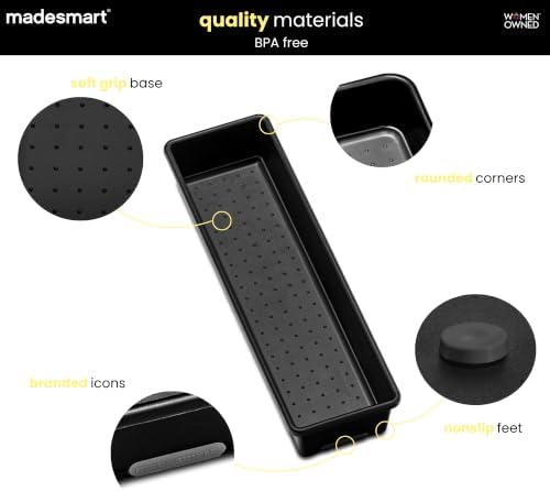 madesmart Classic 13 x 4 Long Storage Bin, Carbon - Image 4