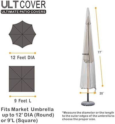 ULTCOVER Waterproof Patio Market Umbrella Cover - Image 2