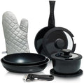 Moss & Stone 10-Piece Nonstick Pots and Pans Set, Removable Handle Cookware by Mossstone