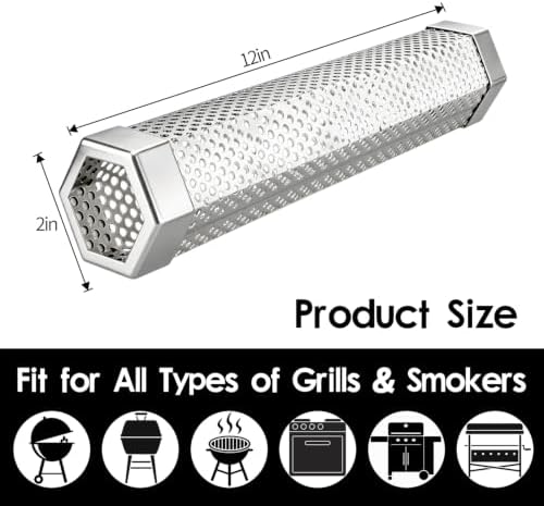 12in Pellet Smoker Tube, Stainless Steel, for All Grill Hot/Cold Smoking - Image 6