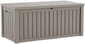 PatioZen 150 Gallon Outdoor Deck Box,Waterproof Resin Outdoor Storage Boxes, Outside Storage Lockable Container for Garden Tools,Indooor Cushions,Accessories (Grey) by OutdoorLivingPerfected